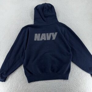 U.S. Navy Hoodie Sweatshirt Mens Small Military Pullover USA Cotton Polyester